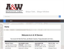 Tablet Screenshot of a-w-devices.com